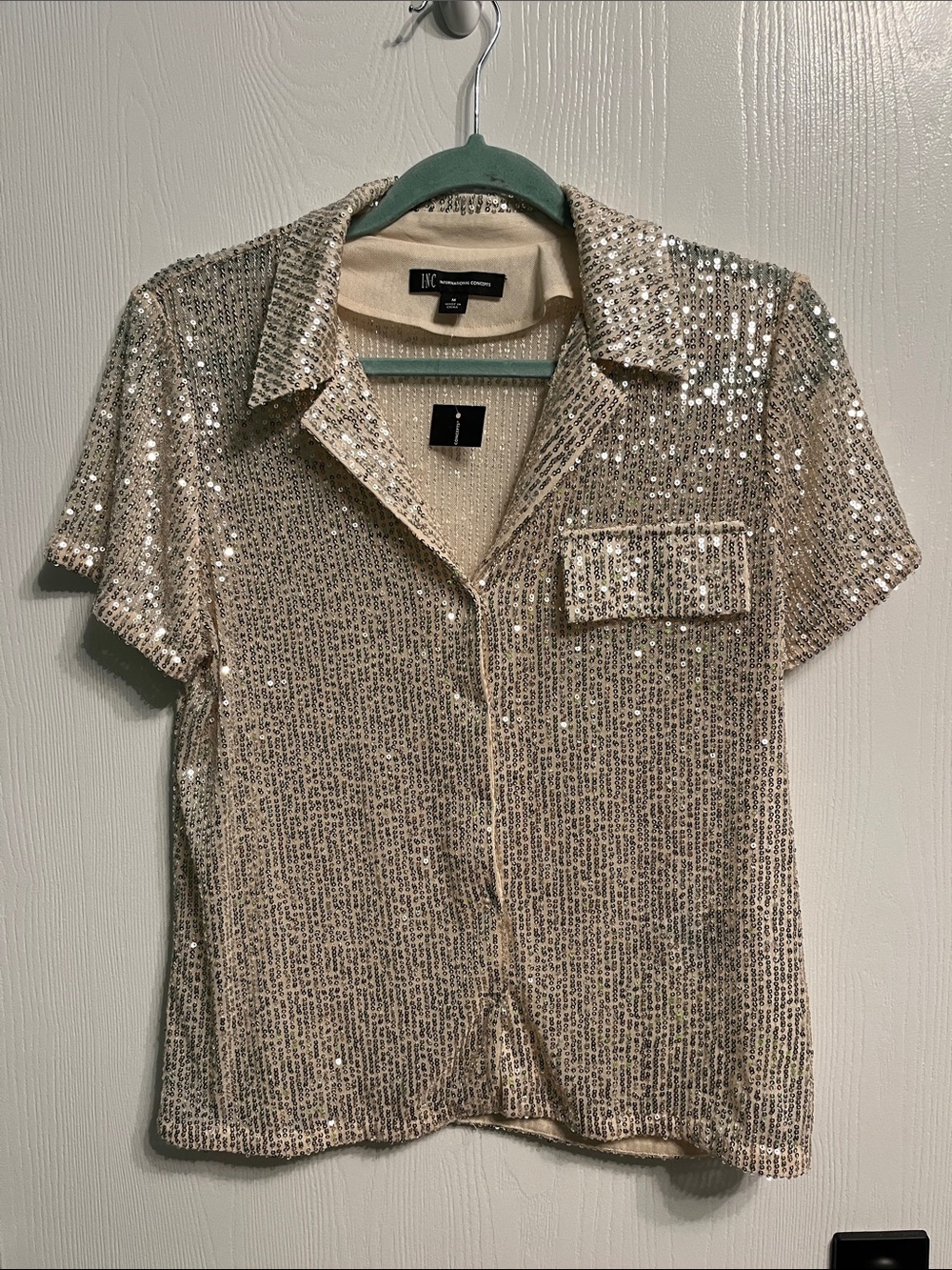 NWT I.N.C International Concepts Sequence Top